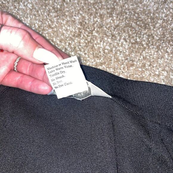 Missook knee length skirt pint knit black stretch SZ SM - Picture 9 of 9